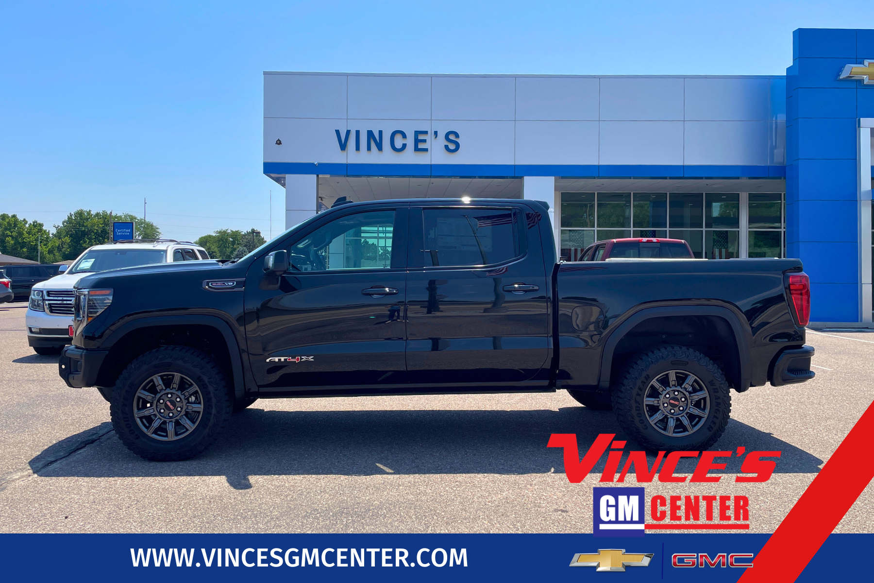 2026 GMC Sierra 1500 AT4X in Onyx Black — front three-quarter view